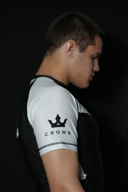 CROWN Rashguard White Rank – Made for Champions