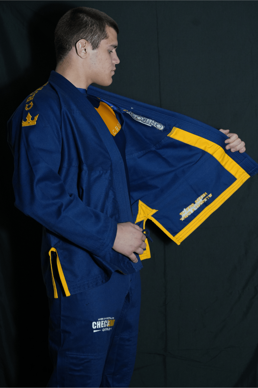 The Ember Gi – Checkmat Edition - Gold on Navy Blue (Men's)